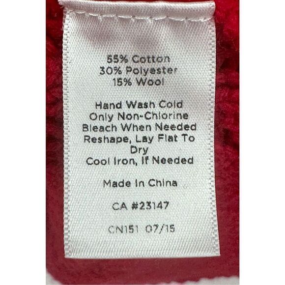 Talbots women’s red cotton/ wool blend sweater size L - Picture 4 of 6